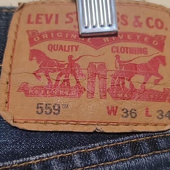 Levi Strauss Men's Blue Bootcut Jeans Sz 36x34 - Picture 9 of 10